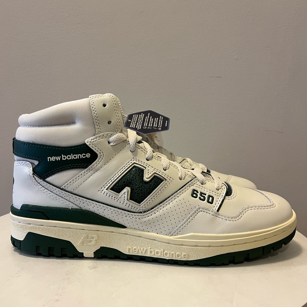 (Brand New) Aime Leon Dore x New Balance 650 High (White / Green, Size 11)